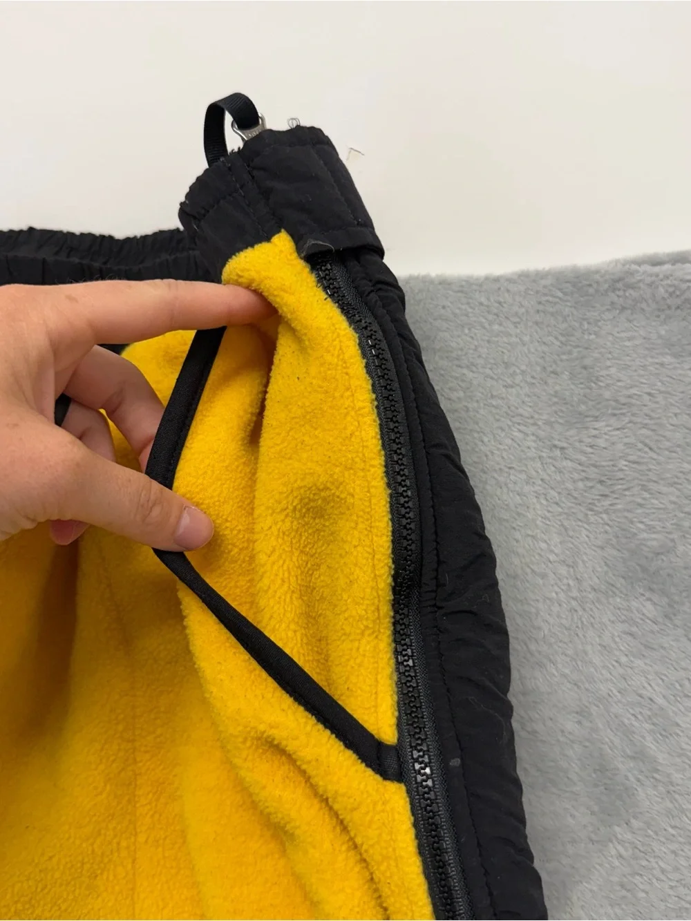Vintage North Face Denali Fleece Pants Men’s Large Yellow Full Zip Side Jogger
